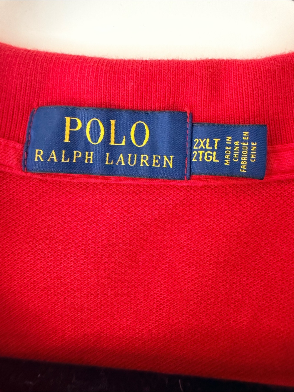 Ralph Lauren Men's Red Polo Shirt | 2XLT - Picture 3 of 4